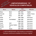 LIMPIAPARABRISAS BOSCH 15" TRASERO
