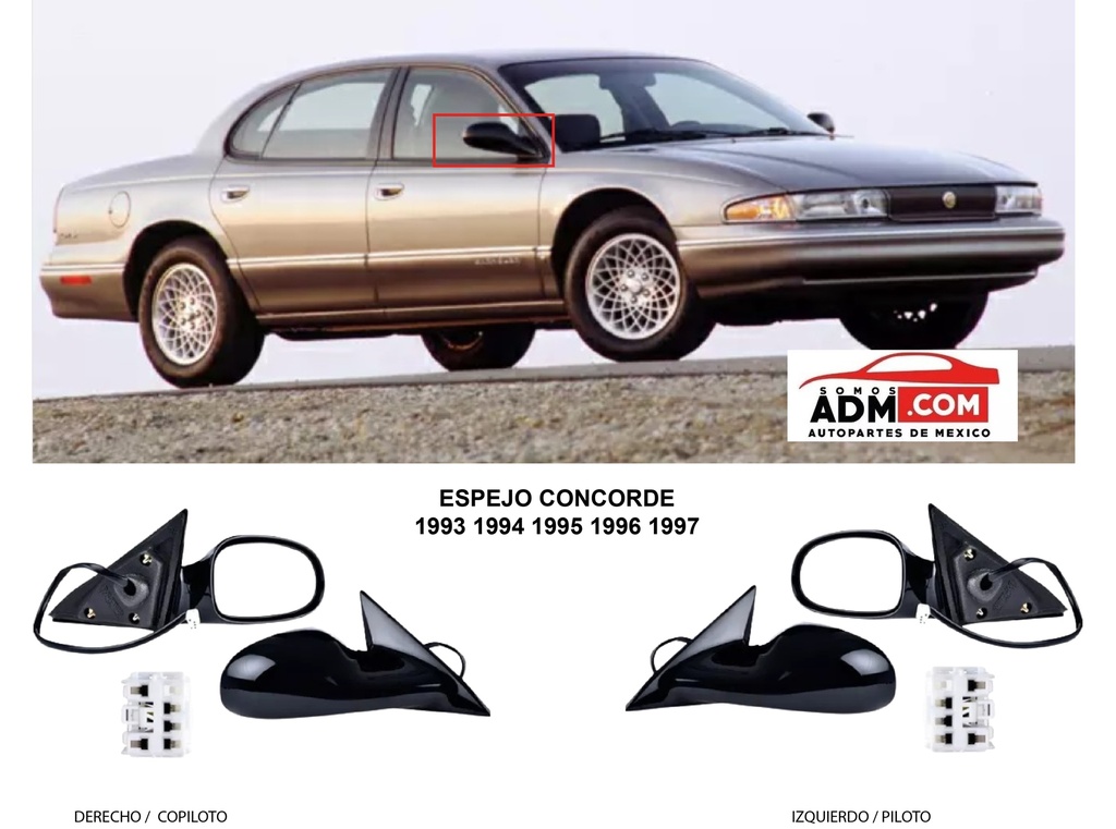 ESPEJO DG INTREPID/CONCORDE 93-97/NEW YO