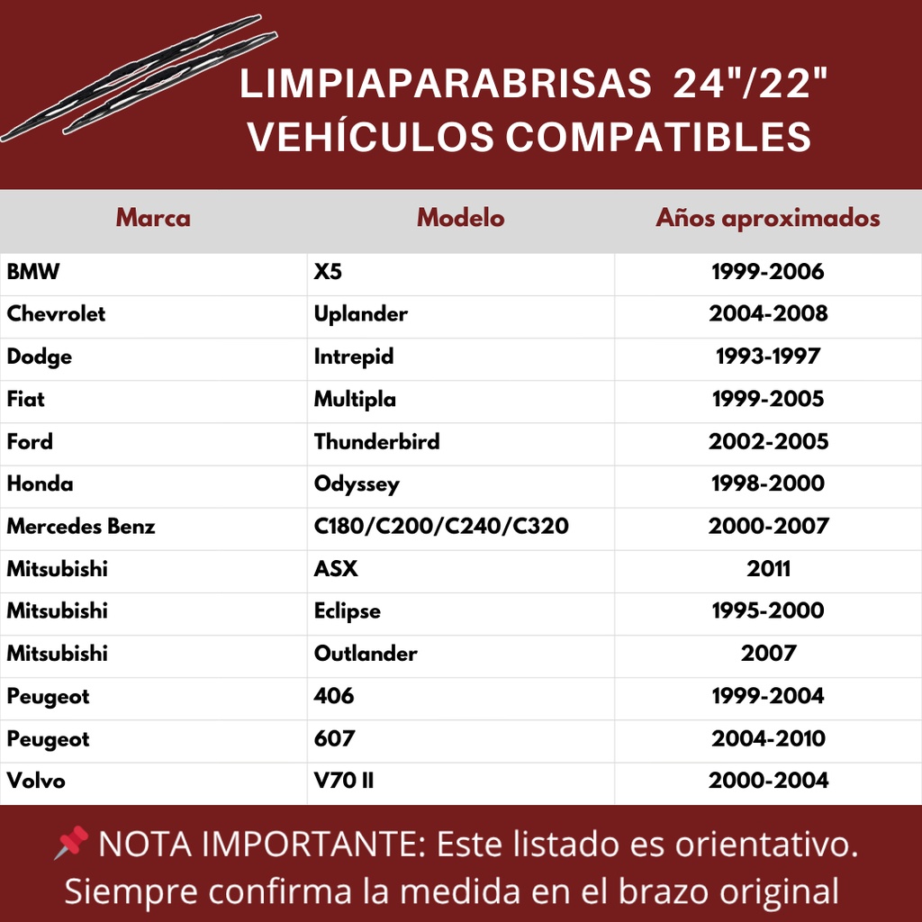 Limpiaparabrisas Universal Bosch 2 Piezas 24-18 Pulgadas
