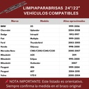 Limpiaparabrisas Universal Bosch 2 Piezas 24-18 Pulgadas
