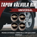 TAPON VALVÚLA DISEÑO CHEVROLET NEGRO PLATA