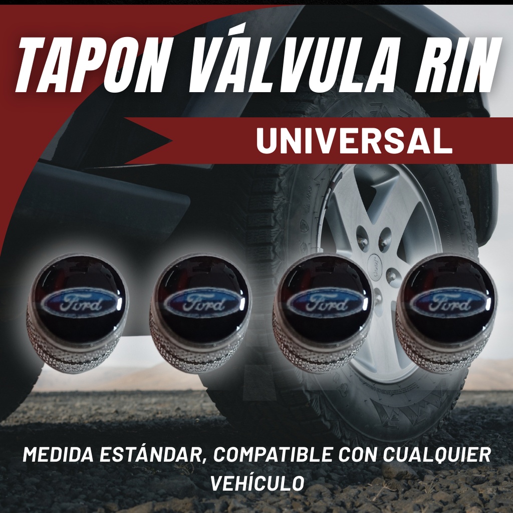 TAPON VALVULA DISEÑO FORD NEGRO