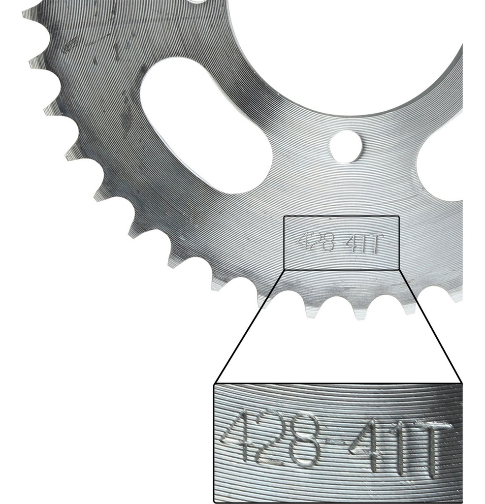 ENGRANE TRACCION FINAL 41T RC125 20-23, RC200 19-24,SPTFIRE 19-22, SPTFIRE 250 23-24,150SZ 16-18, 150Z 14-24,RC150 16-24,RC250 24,200Z 19-24