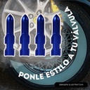 TAPON DE VALVULA COHETE LARGO 5CM AZUL