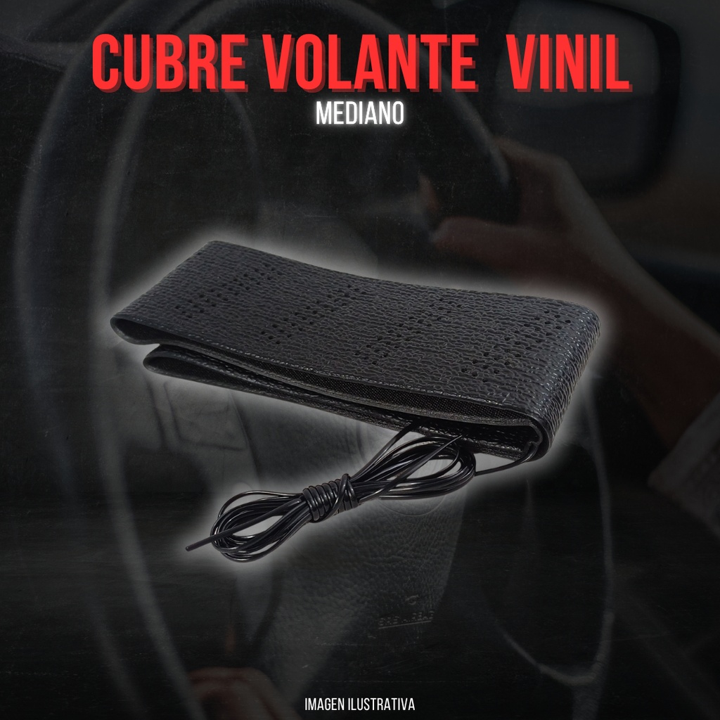 CUBRE VOLANTE VINIL NEGRO MEDIANO