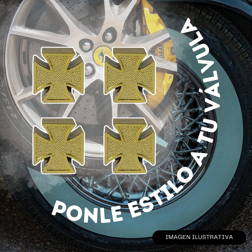 TAPON DE VALVULA CRUZ DORADO