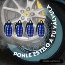 TAPON DE VALVULA GRANADA AZUL/PLATA