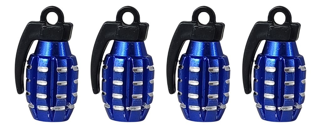 TAPON DE VALVULA GRANADA AZUL/PLATA