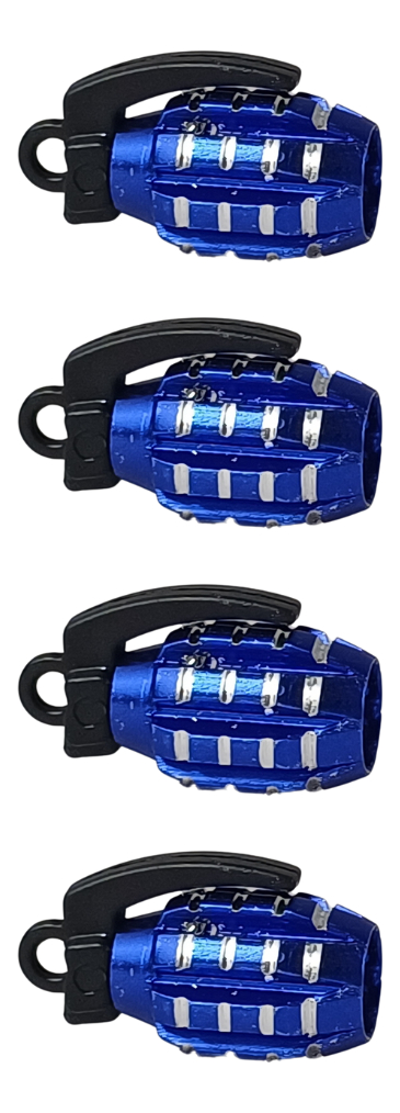 TAPON DE VALVULA GRANADA AZUL/PLATA