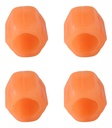 TAPON DE VALVULA DE PLASTICO LUZ NOCTURNA COLOR NARANJA 4 PZAS