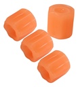TAPON DE VALVULA DE PLASTICO LUZ NOCTURNA COLOR NARANJA 4 PZAS