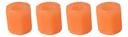 TAPON DE VALVULA DE PLASTICO LUZ NOCTURNA COLOR NARANJA 4 PZAS