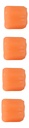 TAPON DE VALVULA DE PLASTICO LUZ NOCTURNA COLOR NARANJA 4 PZAS