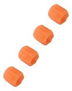 TAPON DE VALVULA DE PLASTICO LUZ NOCTURNA COLOR NARANJA 4 PZAS