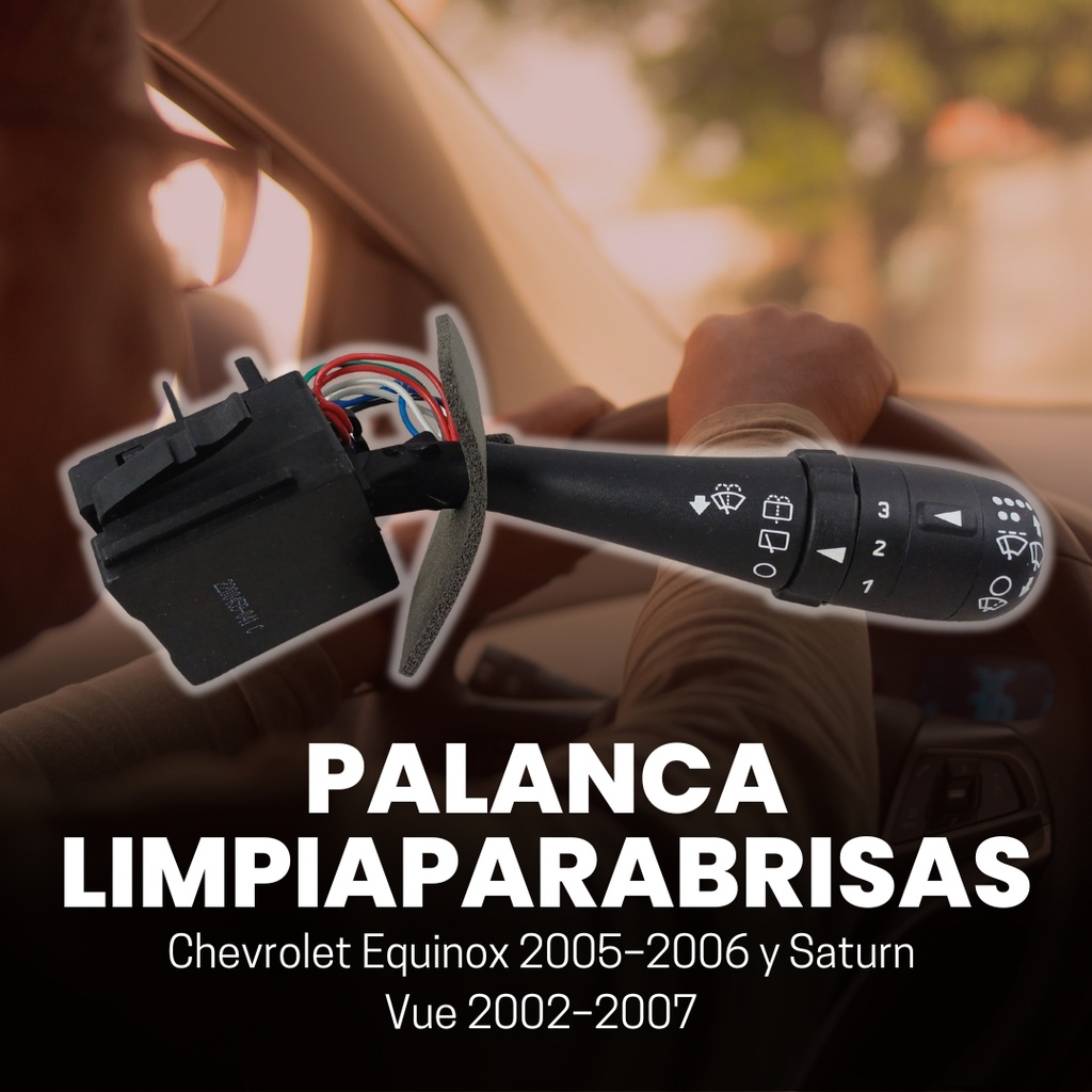 PALANCA LIMPIABRISAS CV EQUINOX 05-06  SN VUE 02-07  11 PINS NEGRA 12VCC    