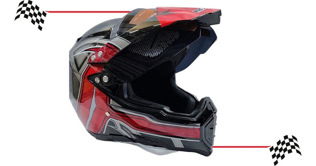 CASCO CROSS IRON RACING K13 NARANJA (L)