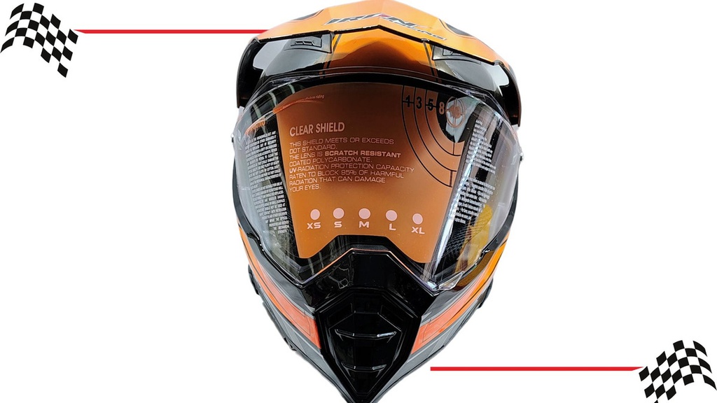 Casco Abatible Cross Iron Racing K13 Acabado Brilloso Dot