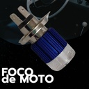 FOCO MOTO BRONX H4 3 LED BLANCO ALUMINIO BASE AZUL