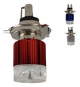 FOCO MOTO BRONX H4 3 LED BLANCO ALUMINIO BASE AZUL