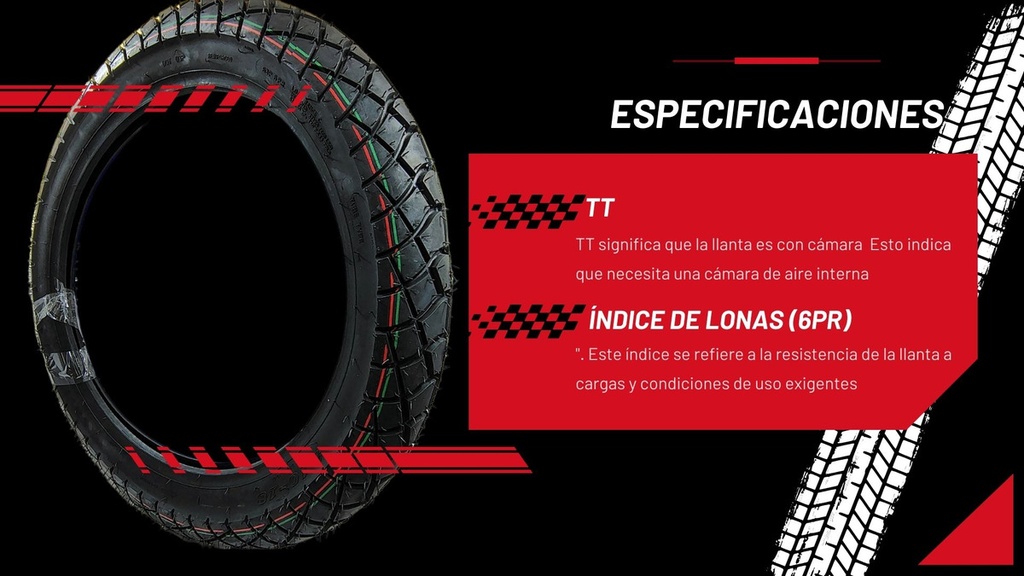 LLANTA MOTO 4.10-18 TT 6PR E058