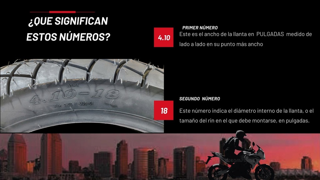 LLANTA MOTO 4.10-18 TT 6PR E058