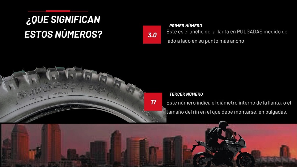 LLANTA MOTO 3.00-17 =012 =LLA-6401-2067