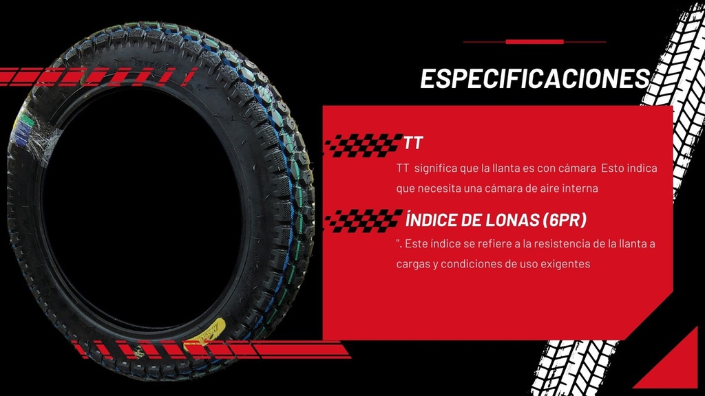 LLANTA MOTO 3.50-18 TT 6PR E073