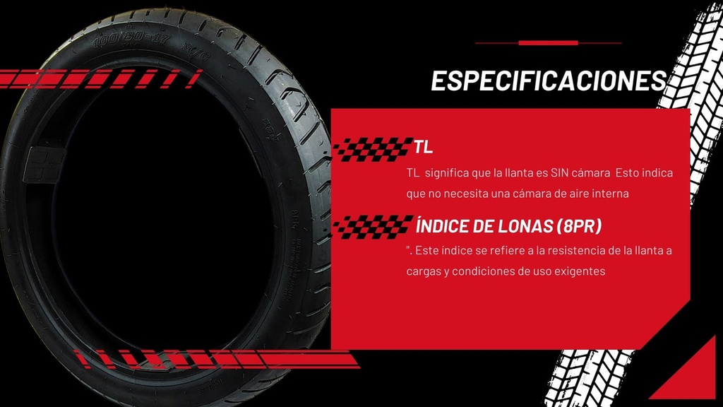 LLANTA MOTO 100/80-17