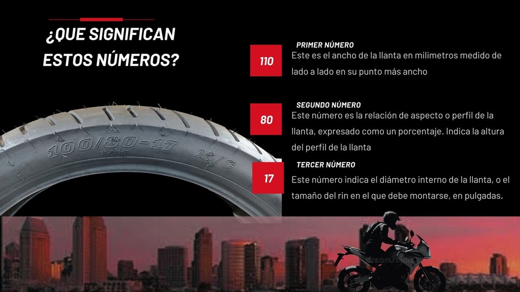 LLANTA MOTO 100/80-17