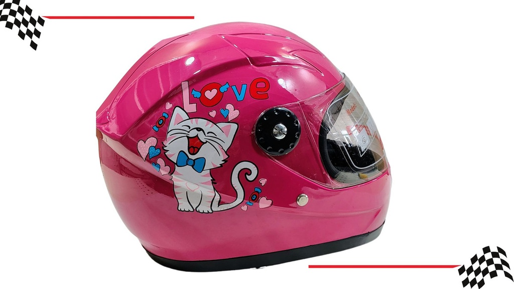 CASCO CERRADO ROSA INFANTIL