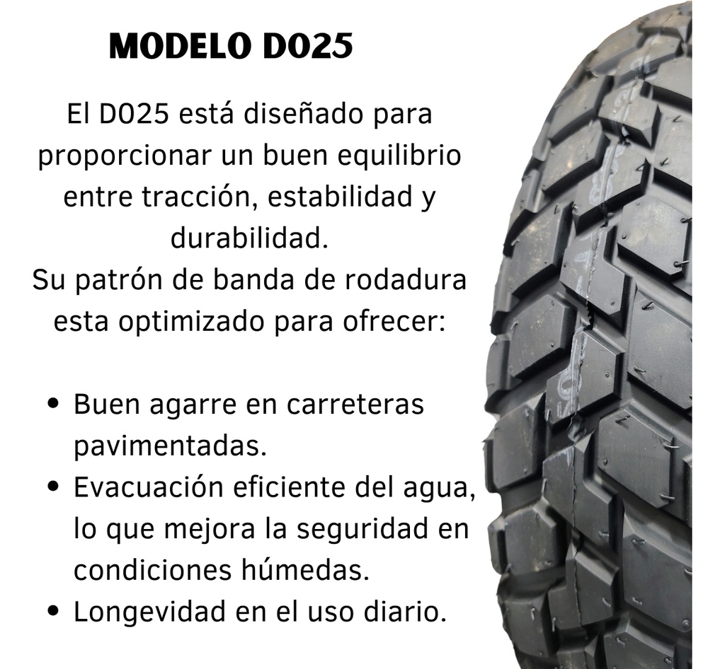 LLANTA MOTO 120/90-17 T/L MOTOKING D025