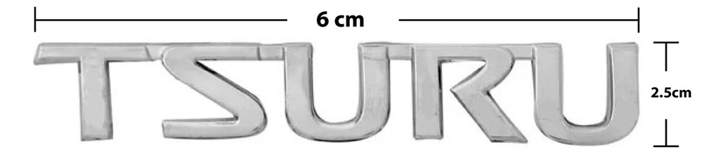 EMBLEMA LETRERO NS TSURU III 00-05 CROMO