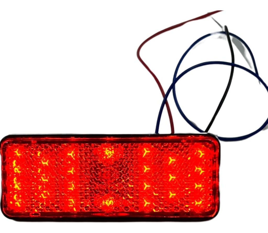 FARO LED REFLECTOR ROJO (RECTANGULO) LUZ ALTA Y BAJA