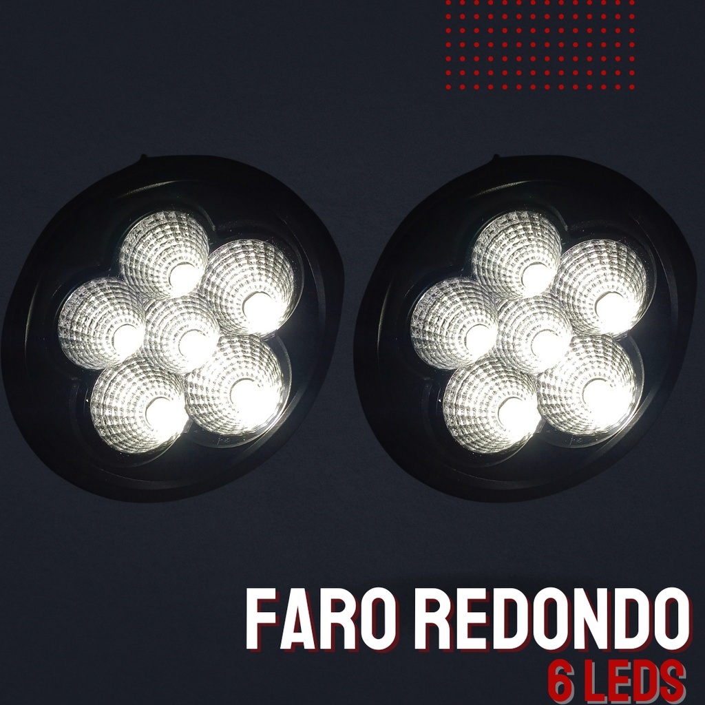 FARO REDONDO 6 LEDS ALTA INTENSIDAD PAR