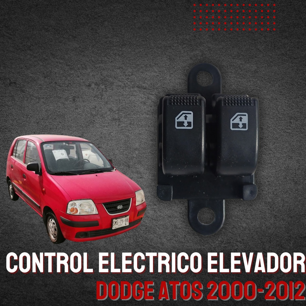 CONTROL ELECTRICO DG ATOS 00-12  DE ELEVADOR 8 PINS 2 TECLAS NEGRO 12VCC MANIJAUTO    
