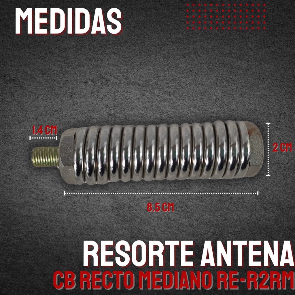 RESORTE ANTENA CB RECTO MEDIANO RE-R2RM