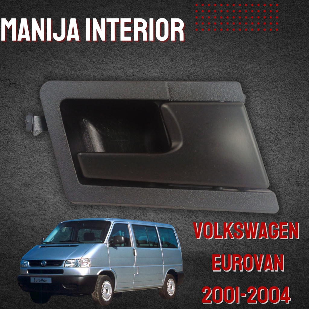MANIJA INTERIOR VW EUROVAN 01-04  NEGRO PLASTICO HUSHAN Derecho Delantera  