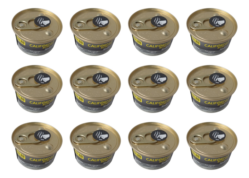 AROMATIZANTE CALIFORNIA SCENTS TRADICIONAL 42G BLACK ICE 12 PZAS