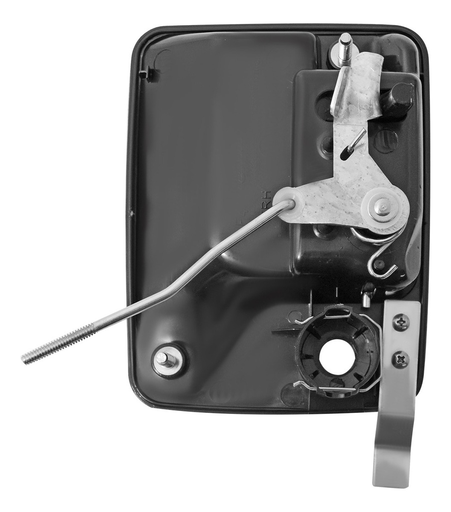 MANIJA EXTERIOR FD SUPER DUTY F-250/F-350/F-450/F-550 99-16/EXCURSION 00-07  CON HOYO PARA LLAVE CORRUGADA NEGRA HUSHAN Derecho Delantera  