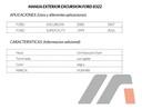 MANIJA EXTERIOR FD SUPER DUTY F-250/F-350/F-450/F-550 99-16/EXCURSION 00-07  CON HOYO PARA LLAVE CORRUGADA NEGRA HUSHAN Derecho Delantera  