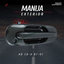 MANIJA EXTERIOR HD CR-V 97-01  LISA PARA PINTAR NEGRA PLASTICO HUSHAN Derecho Delantera  
