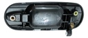 MANIJA EXTERIOR HD CR-V 97-01  LISA PARA PINTAR NEGRA PLASTICO HUSHAN Izquierdo Trasera  