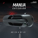 MANIJA EXTERIOR HD CR-V 97-01  LISA PARA PINTAR NEGRA PLASTICO HUSHAN Izquierdo Trasera  