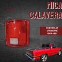 Mica Calavera Chevrolet Cheyenne 1989-1991  Filo Rojo Depo Derecha