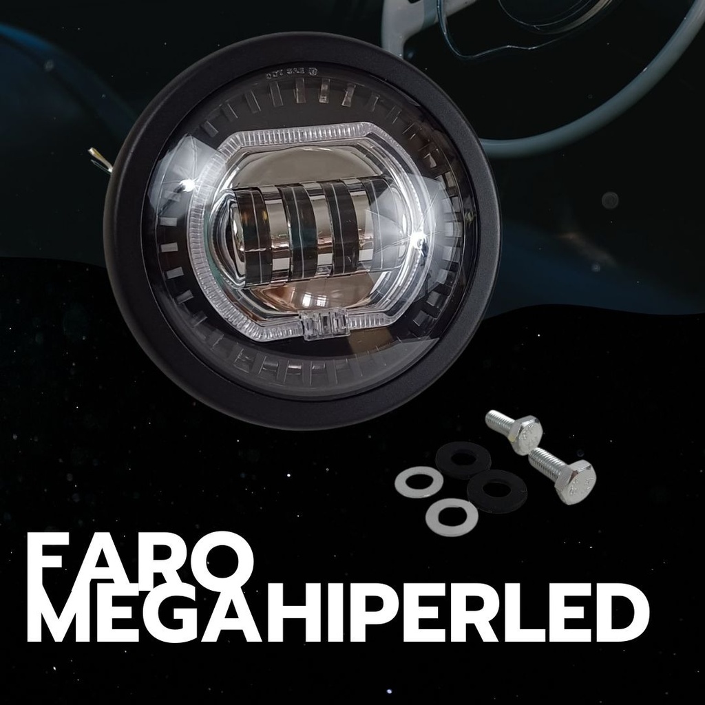 FARO MOTO LED 4 MEGAHIPERLED 6.5 CON TRES FUNCIONES