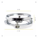 BASE FARO UNIVERSAL UNIDAD REDONDA JEEP HARLEY VOLKSWAGEN CROMADO PAR