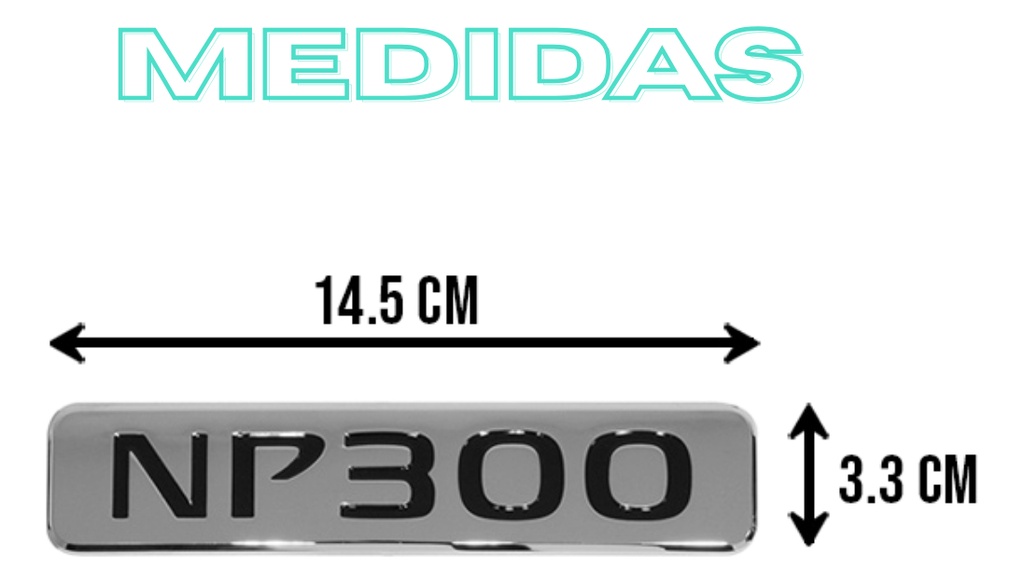 EMBLEMA LETRAS PLACA NP300 CROMO