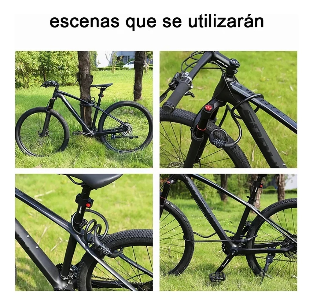 CANDADO CABLE DE ACERO CON COMBINACION