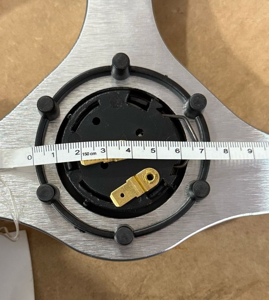 VOLANTE DE PIEL NEGRO BRONX 3 RAYAS HOJA MAPLE