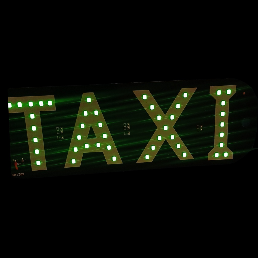 LETRERO PARA TAXI CON CHUPON LUZ LED VERDE